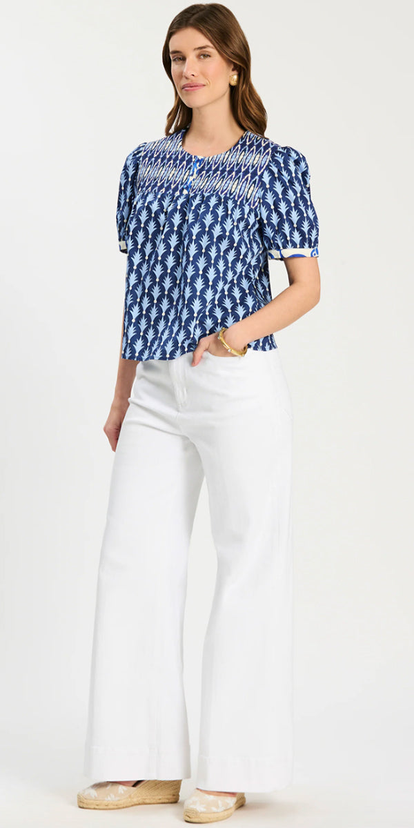 Tyler Boe Kenzie Mixed Print Top