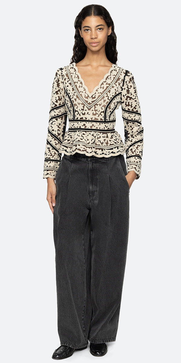 SEA NY Bea Embroidery Top
