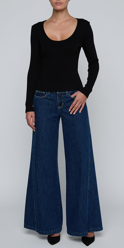 L'Agence Scarlet Scoop Neck Tee