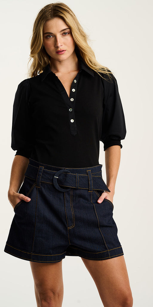 Lisa Todd Pima Rib Collet Top