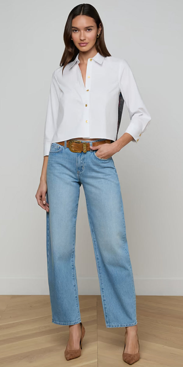 L'AGENCE Fawn Scarf Blouse
