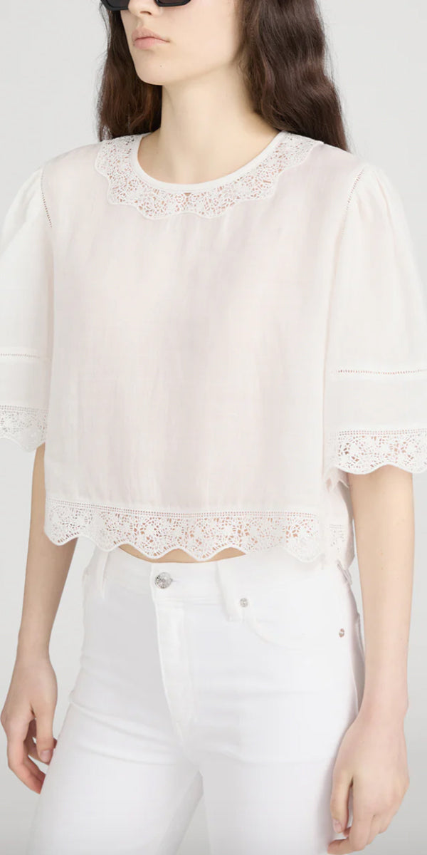FRAME The Embroidered Top