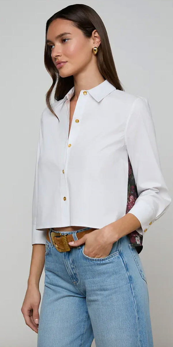 L'AGENCE Fawn Scarf Blouse