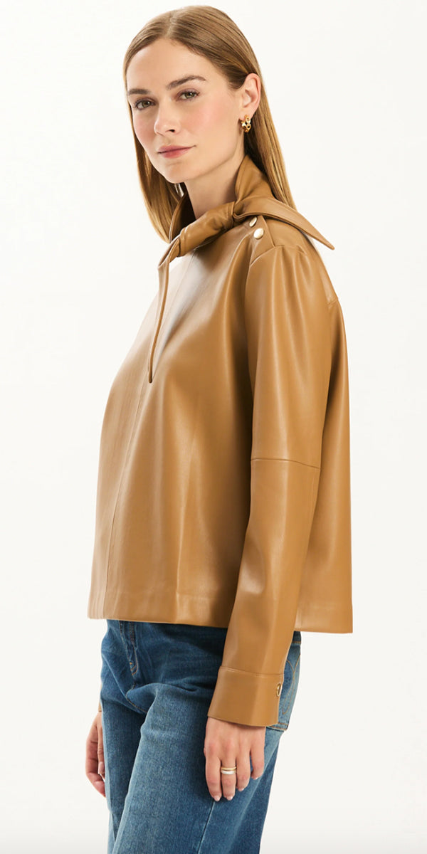 Tyler Boe Rebecca Leather Tie Top