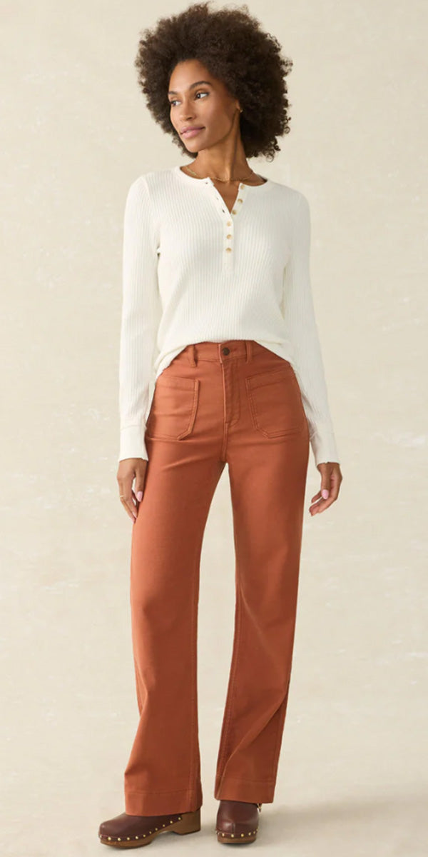 Faherty Legend Apres Waffle Henley Top