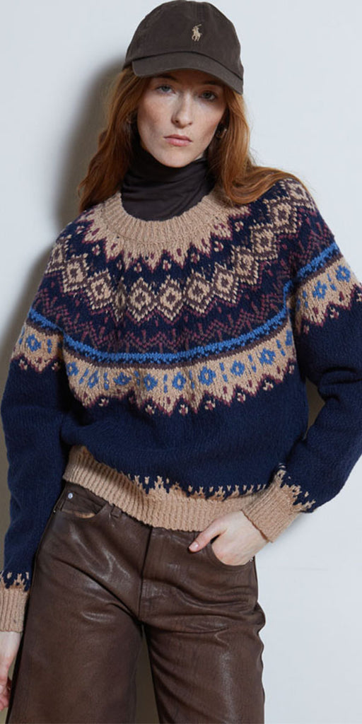 Autumn Cashmere Chunky Fairisle Crew