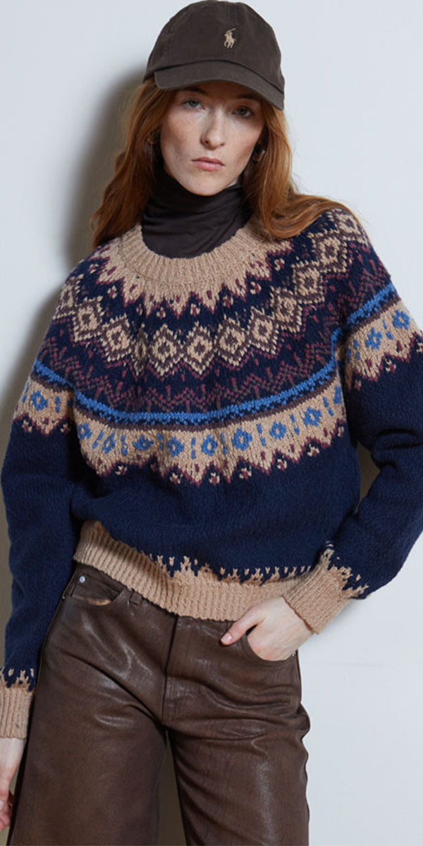 Autumn Cashmere Chunky Fairisle Crew