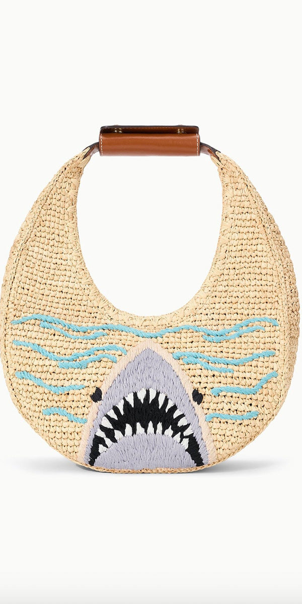 Staud Moon Raffia Tote Bag