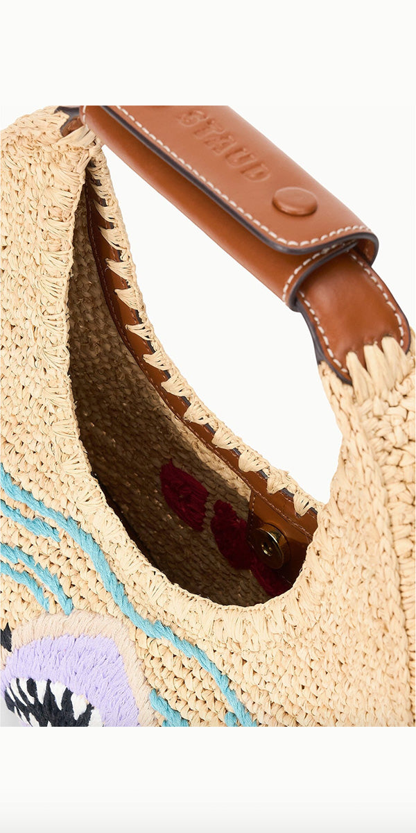 Staud Moon Raffia Tote Bag