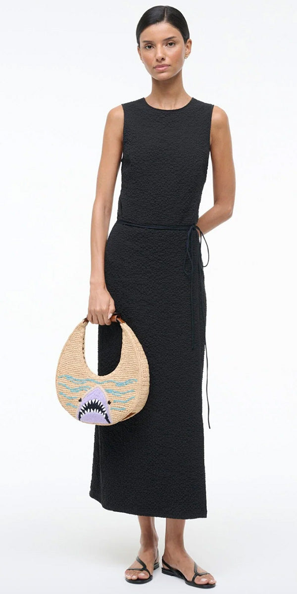 Staud Moon Raffia Tote Bag