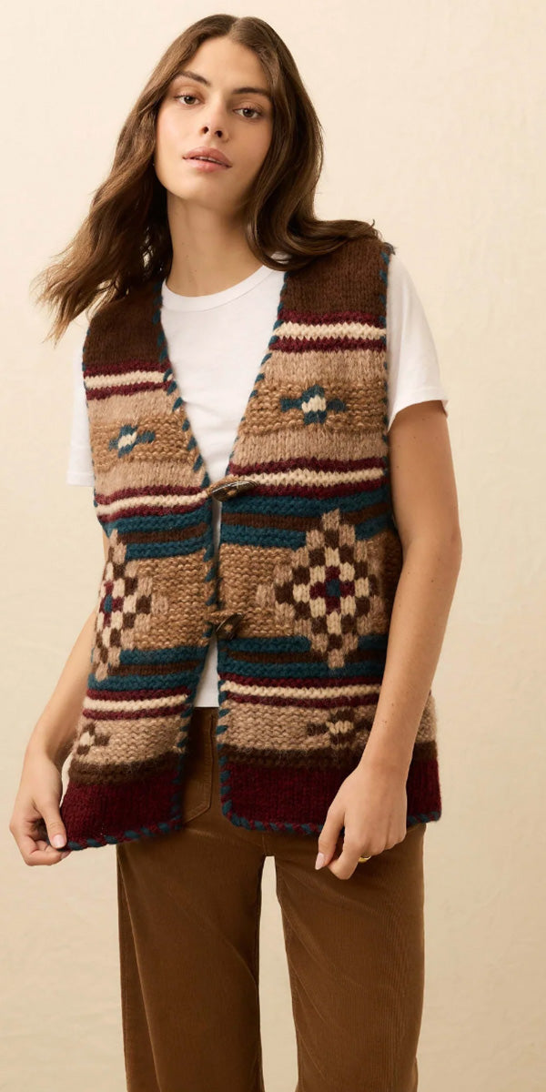 Faherty Knit Hand Knit Sweater Vest