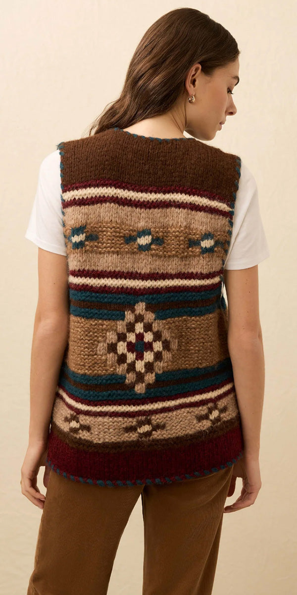 Faherty Knit Hand Knit Sweater Vest