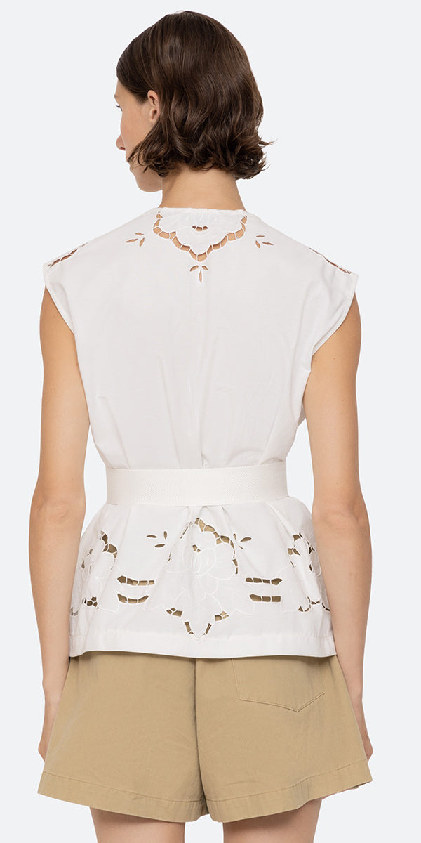 SEA NY Dahlia Eyelet Vest