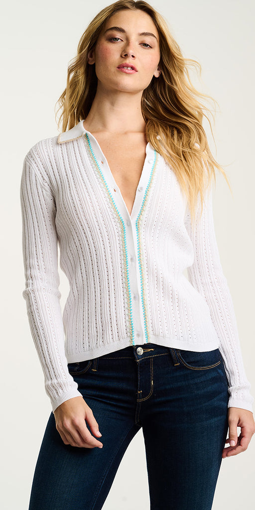 Lisa Todd Stitch Please Button Up Sweater