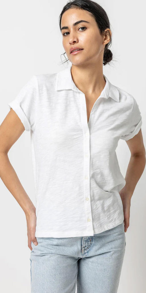 Lilla P SS Button Down Tee