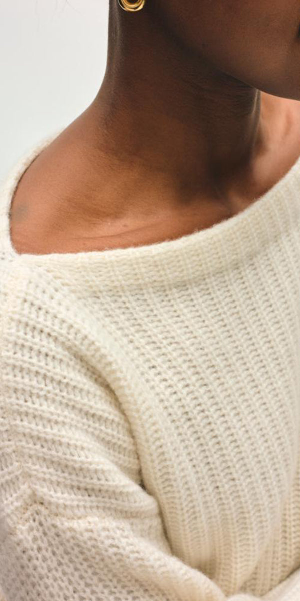 White + Warren Cashmere Rib Boatneck Sweater