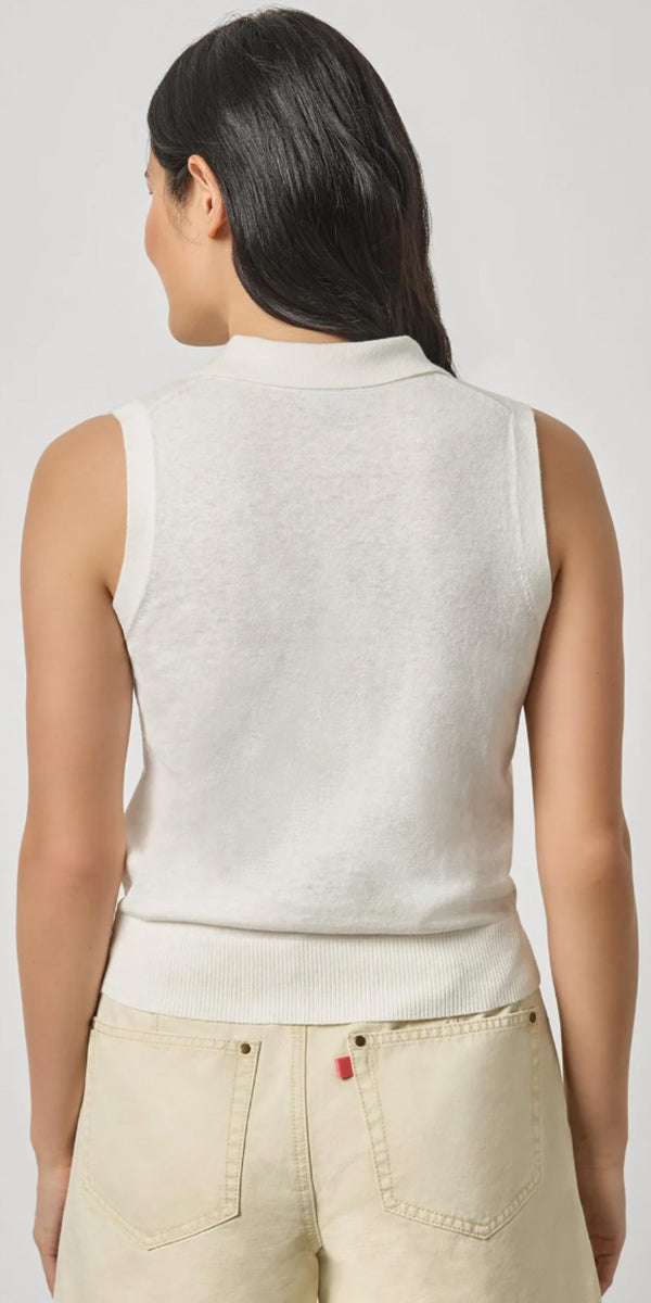 Lilla P Sleeveless Polo Sweater