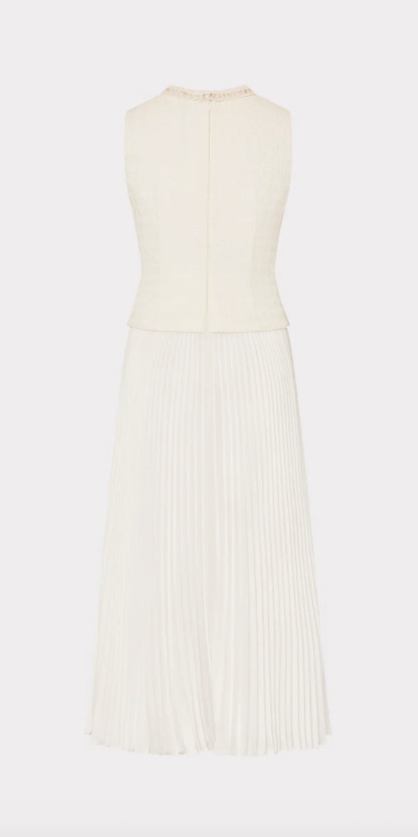 Milly Boucle Mixed Media Dress