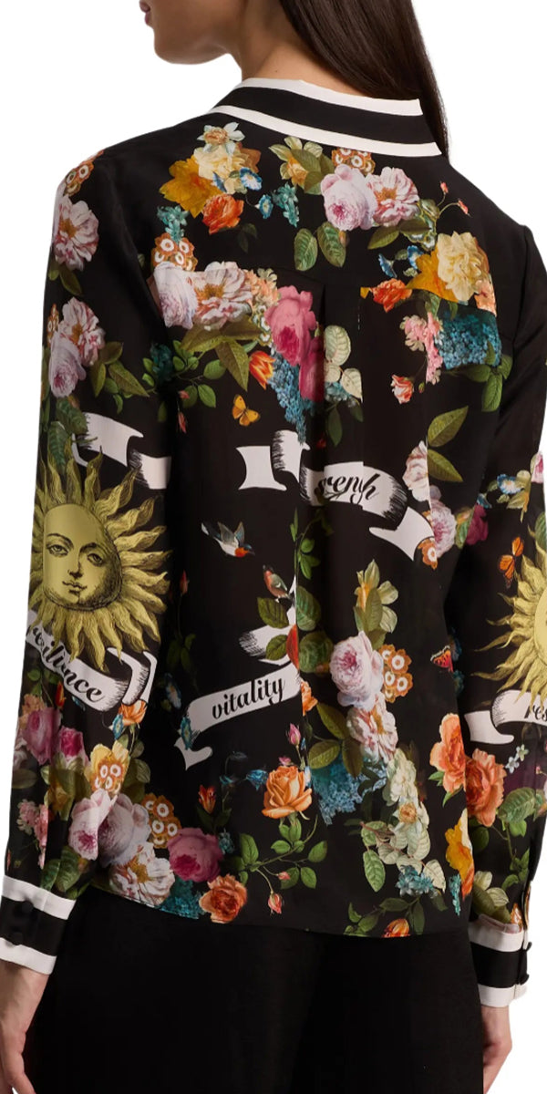 Alice & Olivia Willa Silk Blouse