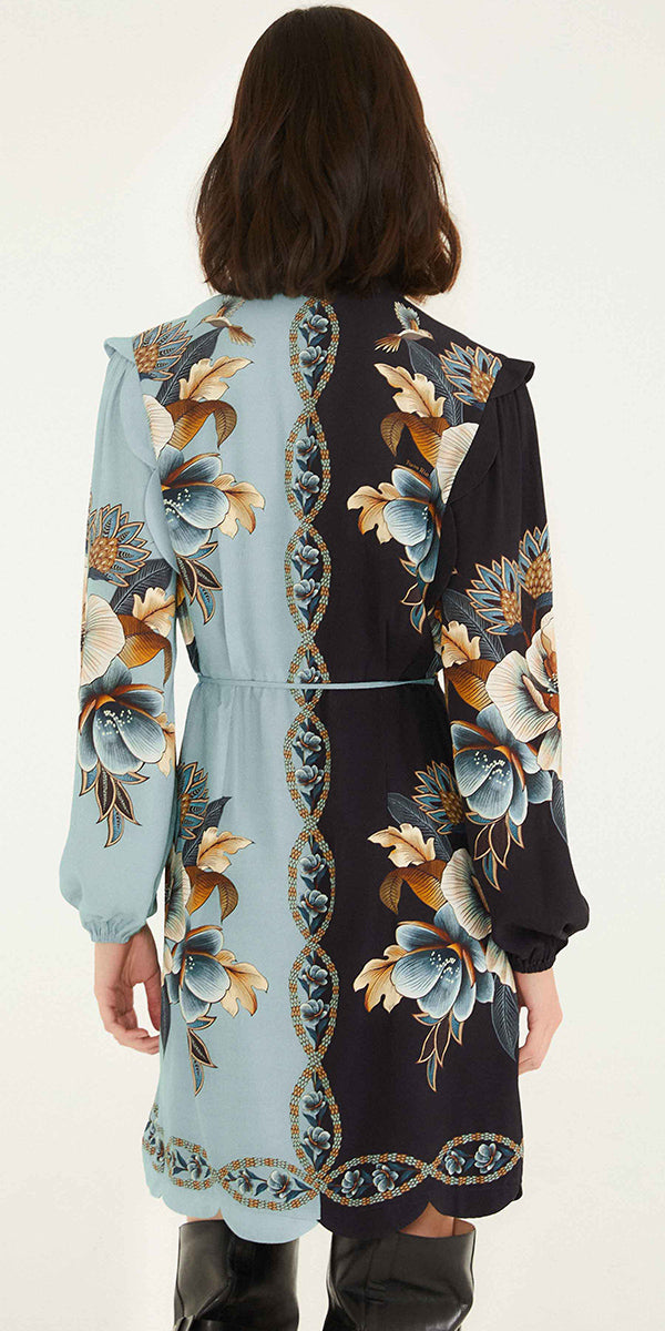 Farm Rio Snake Garden Wrap Mini Dress
