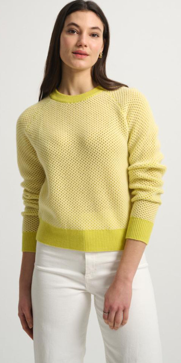 White + Warren Cashmere Two Tone Sweatshirt